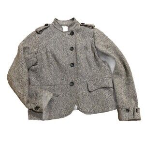 GAP Charcoal Button-Up Pea Coat
